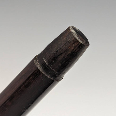 1895年 英国アンティーク 紳士用ステッキ 杖 純銀装飾L字ハンドル 91cm